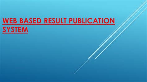 web based result 2022.